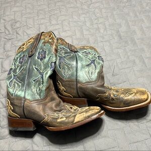 Dan Post Embroidered Western Cowboy Boots size 7.5